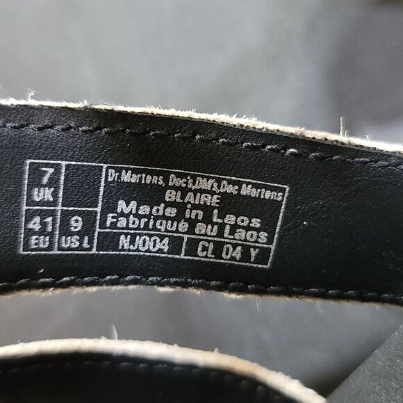 BRAN NEW DR.MARTENS BLAIR GENUINE CALF HAIR WOMEN SANDAL - Picture 11 of 16